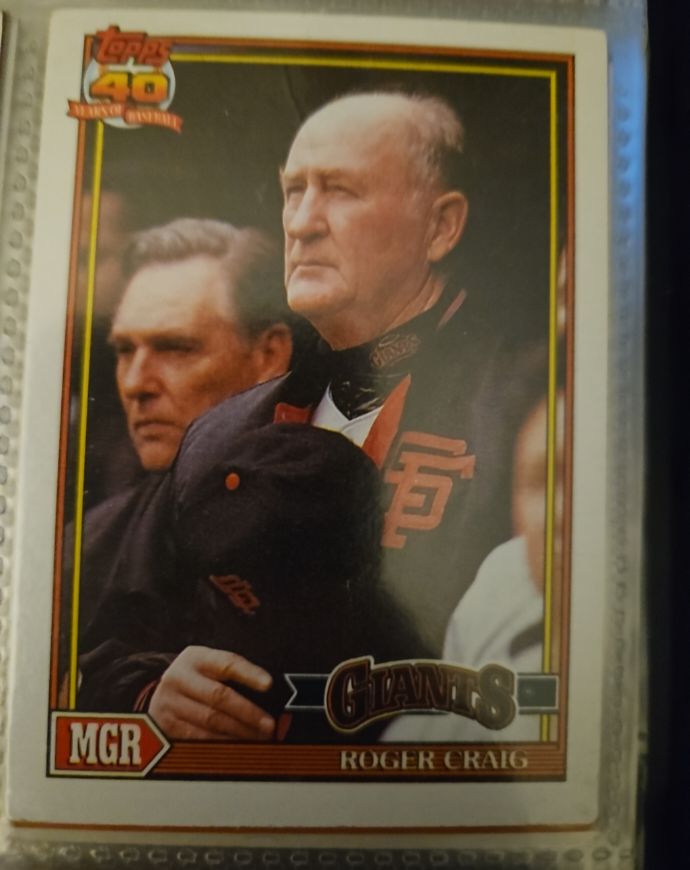 1991 Topps #579 Roger Craig — front