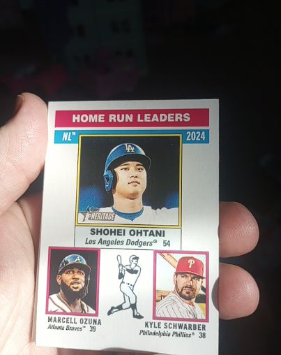 2024 Topps Heritage #193 NL Home Run Leaders Shohei Ohtani Dodgers — front