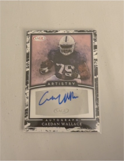 2022 SAGE Artistry Autograph #A-CW Caedan Wallace — front