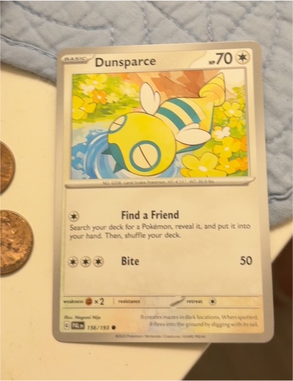 2023 Pokémon Paldea Evolved #156 Dunsparce — front