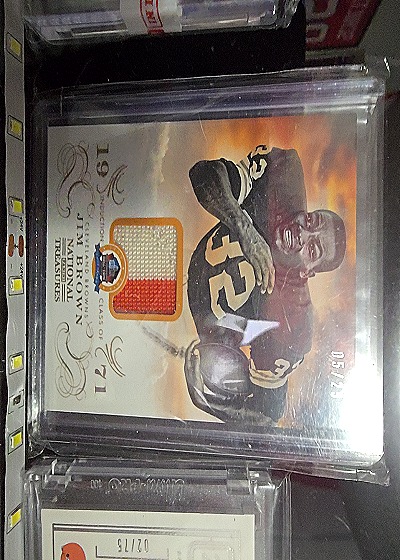 2013 Panini National Treasures Hall of Fame 1971 Jim Brown Jersey — front