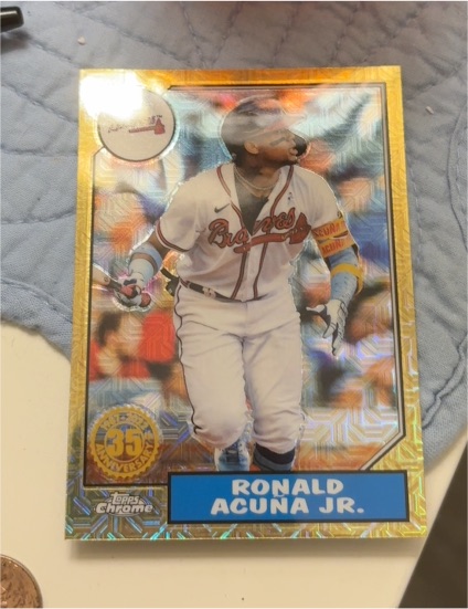 2022 Topps Chrome 35th Anniversary #T87C-74 Ronald Acuna Jr. — front