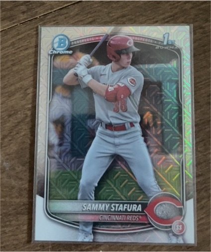2025 Bowman Chrome #BCP-100 Sammy Stafura — front