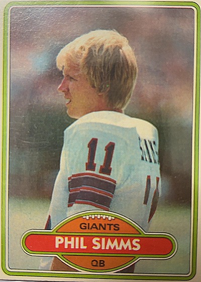 1980 Topps #225 Phil Simms Rookie Card — front