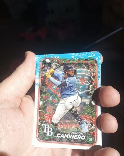 2024 Topps Holiday #H25 Junior Caminero — front