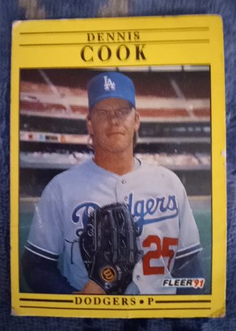 1991 Fleer #196 Dennis Cook — front