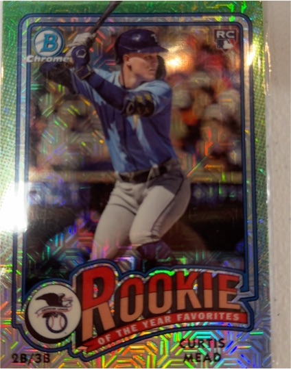 2024 Bowman Chrome #ROY-10 Curtis Mead Rookie of the Year Favorites Mojo — front