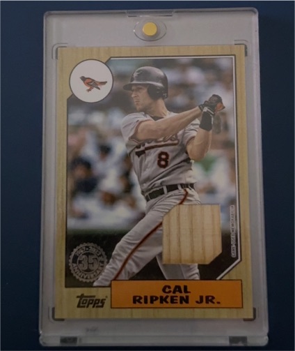 2022 Topps Series 1 35th Anniversary 1987 Bat Relic #87R-CR Cal Ripken Jr. — front