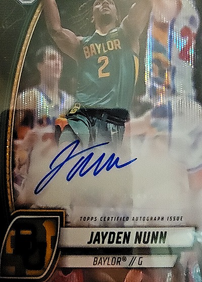 2024-25 Bowman University Chrome #30 Jayden Nunn — front