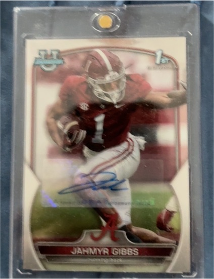 2022 Bowman University Chrome #82 Jahmyr Gibbs — front