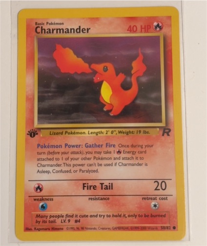 1999 Pokémon Team Rocket #50 Charmander — front