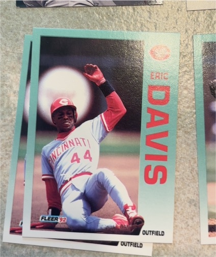 1992 Fleer #403 Eric Davis — front