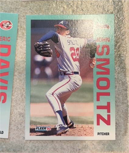 1992 Fleer #371 John Smoltz — front