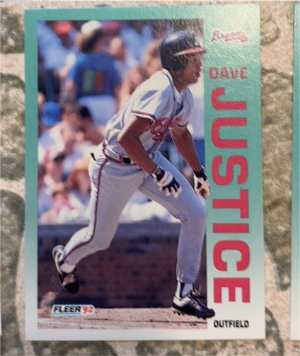 1992 Fleer #360 Dave Justice — front