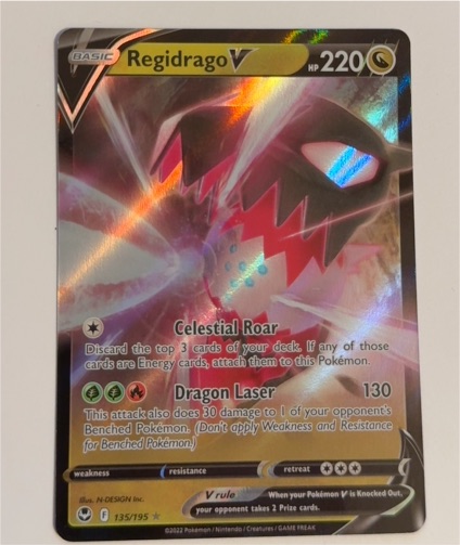 2022 Pokémon TCG Silver Tempest #135 Regidrago V — front
