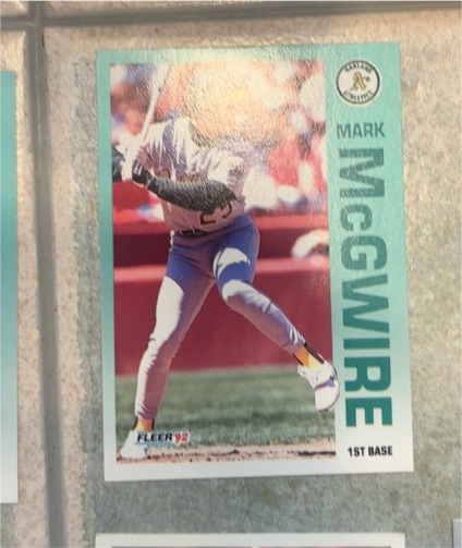 1992 Fleer #262 Mark McGwire — front
