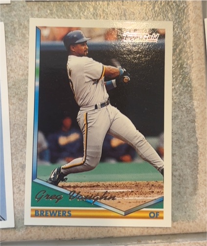 1994 Topps Gold #225 Greg Vaughn — front