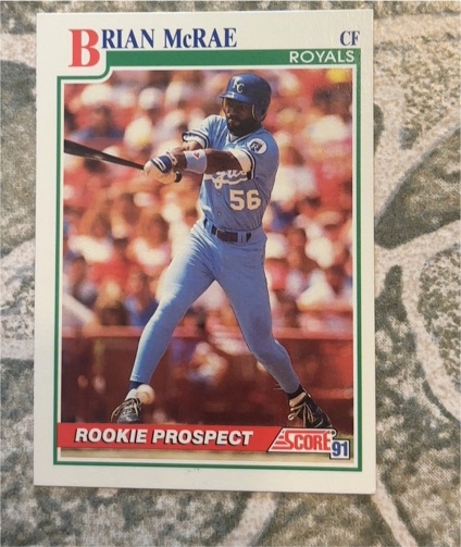 1991 Score #331 Brian McRae Rookie Prospect — front