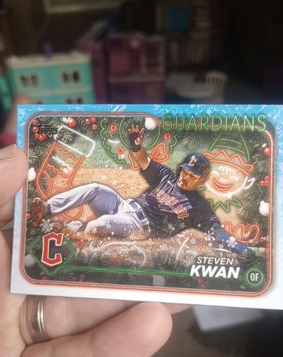 2024 Topps Holiday #H159 Steven Kwan — front