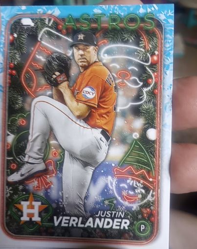 2024 Topps Holiday #H68 Justin Verlander — front