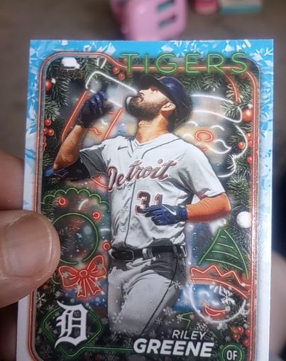 2024 Topps Holiday #H161 Riley Greene — front