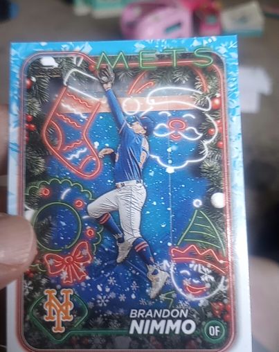 2024 Topps Holiday #H142 Brandon Nimmo — front
