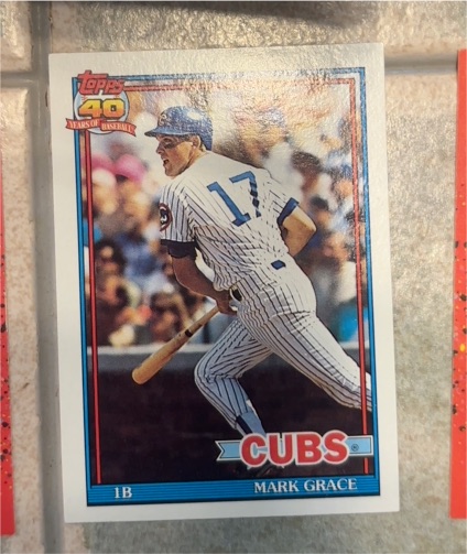 1991 Topps #520 Mark Grace — front
