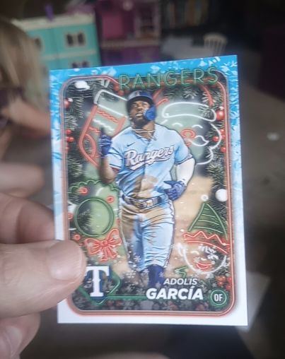 2024 Topps Holiday #H46 Adolis Garcia — front