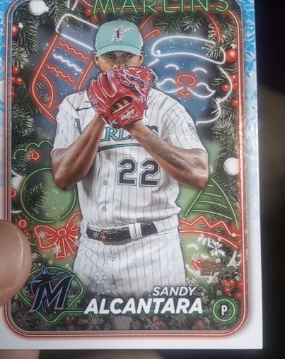 2024 Topps Holiday #H11 Sandy Alcantara — front
