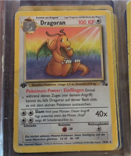 1999 Pokémon #19 Dragonair — front