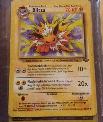 1999 Pokémon #20 Blitza — front