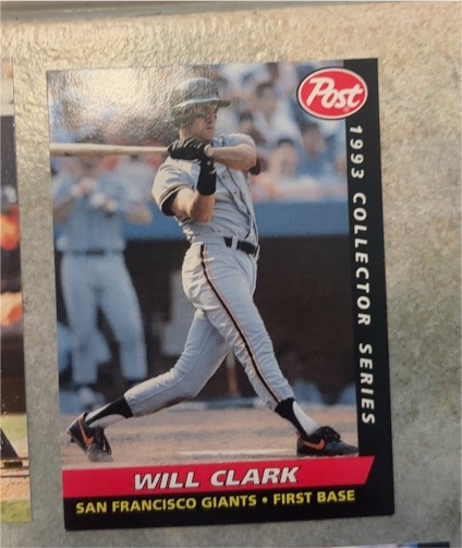 1993 Post Cereal Baseball Series #2 Will Clark — front