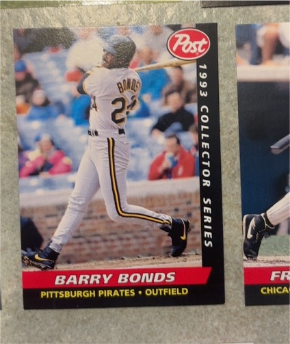 1993 Post Collector Series #15 Barry Bonds — front
