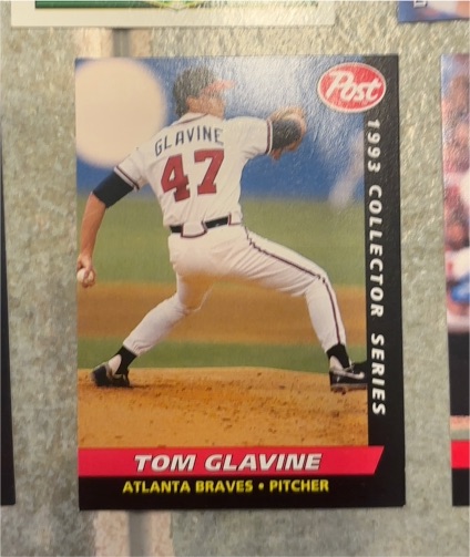 1993 Post Collector Series #21 Tom Glavine — front