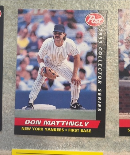 1993 Post #12 Don Mattingly — front