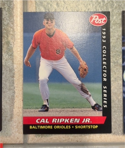 1993 Post Collector Series #9 Cal Ripken Jr — front