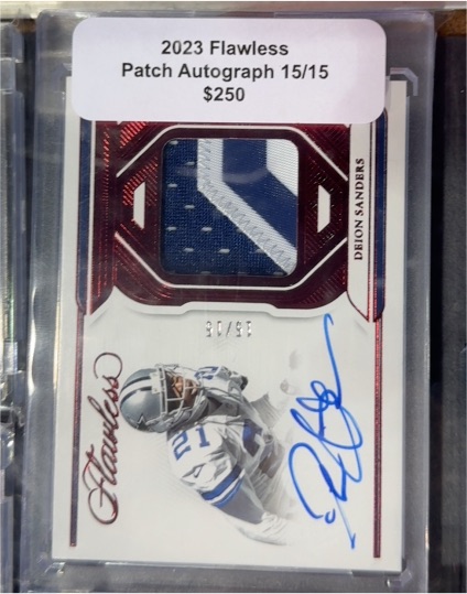 2023 Panini Flawless #15 Deion Sanders Patch Autograph — front