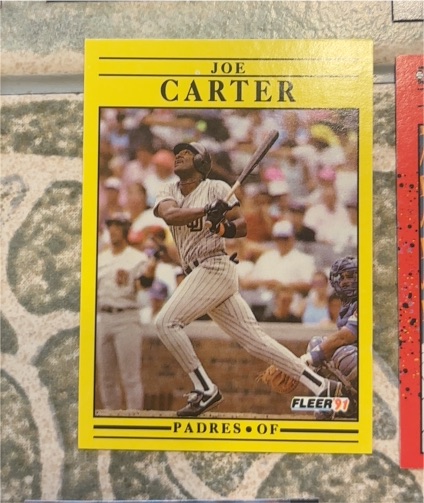 1991 Fleer #525 Joe Carter — front