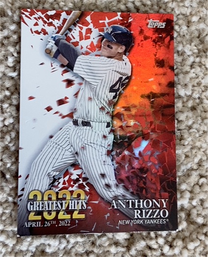 2023 Topps Series 1 2022 Greatest Hits #22GH-1 Anthony Rizzo — front