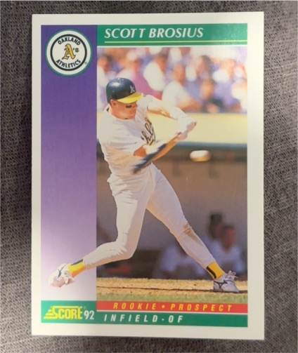 1992 Score #846 Scott Brosius — front
