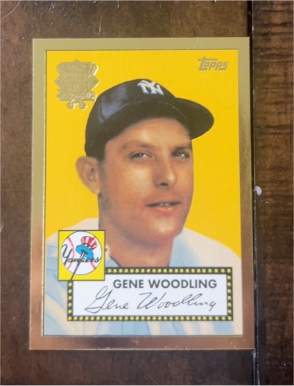 2002 Topps Gene Woodling 1952 World Series Gold Reprint #99 — front