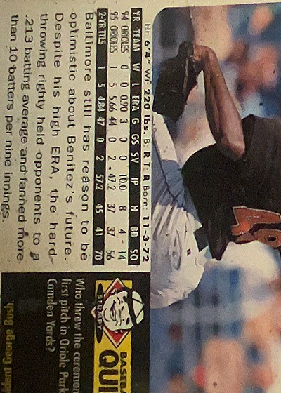 2003 MLB Showdown #70 Benitez — front