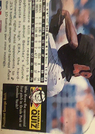 1996 Upper Deck Collector's Choice #52 Armando Benitez — back