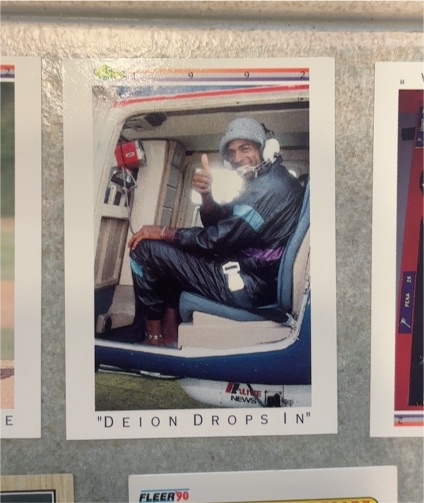 1992 Classic #T80 Deion Sanders (Deion Drops In) — front