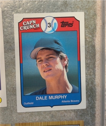 1989 Topps Cap'n Crunch #3 Dale Murphy — front