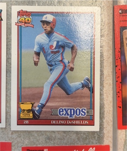 1991 Topps #432 Delino DeShields — front