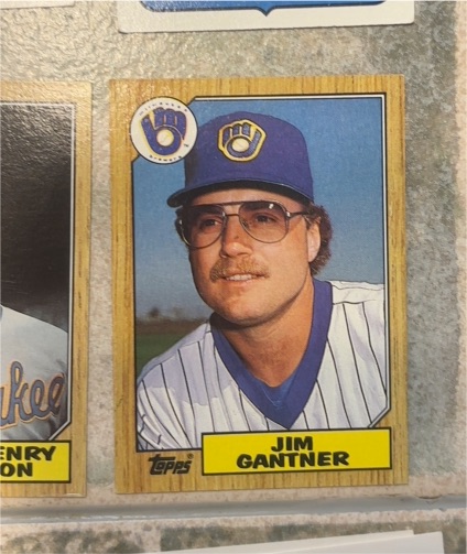 1987 Topps #108 Jim Gantner — front
