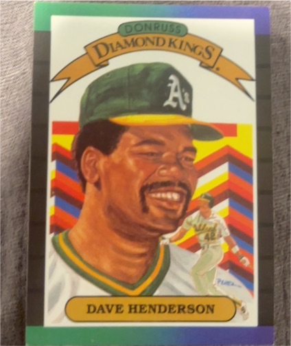 1989 Donruss Diamond Kings #20 Dave Henderson — front