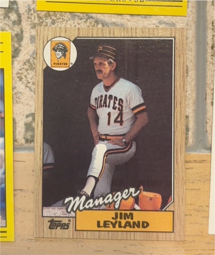1987 Topps #93 Jim Leyland — front