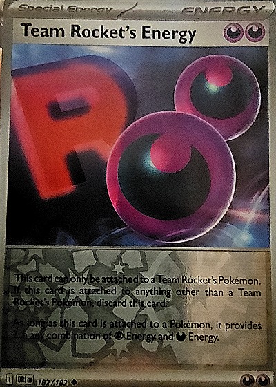 2023 Pokémon SV Destined Rivals #182 Team Rocket's Energy — front